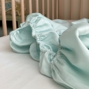 Husa saltea patuț bebe copii din satin 120 x 60 cm, menta